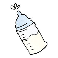 cartoon doodle baby bottle