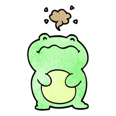 cartoon doodle frog