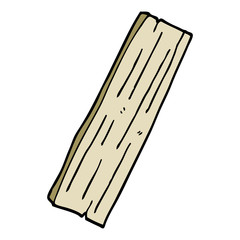 cartoon doodle plank of wood