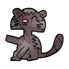 funny cartoon doodle cat