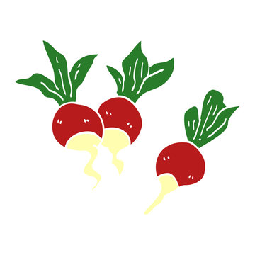 cartoon doodle healthy radish