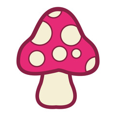 Fungus cartoon isolated