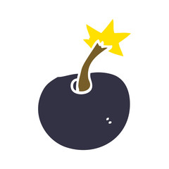 round cartoon doodle bomb