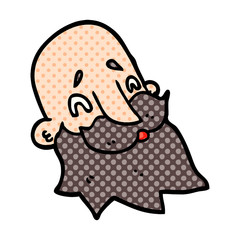cartoon doodle bearded man