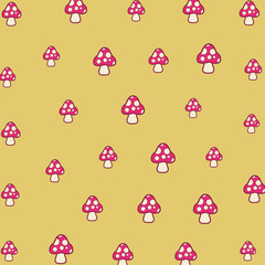 Fungus cartoon isolated pattern background