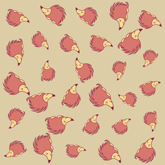 porcupine cute animal cartoon pattern background