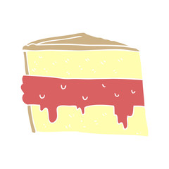 flat color style cartoon cake