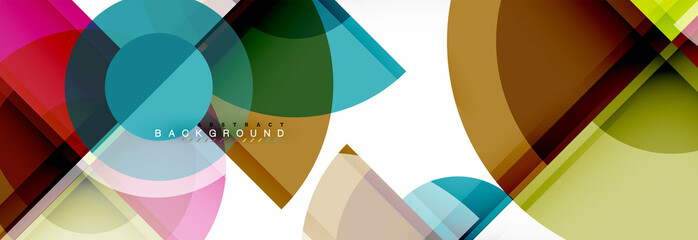 Obraz premium Abstract background bright circles geometric design