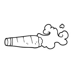 line drawing cartoon smoking cigar