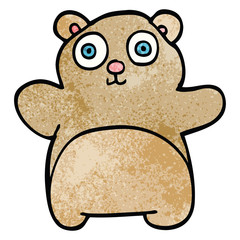 cartoon doodle teddy bear