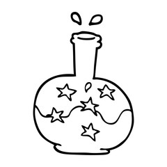 line drawing cartoon magic potion