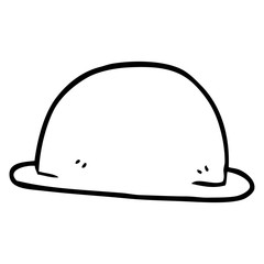 line drawing cartoon hat