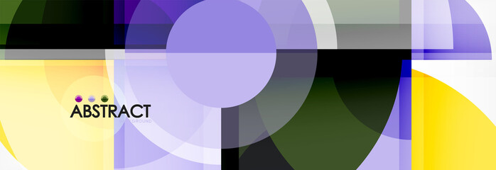 Obraz na płótnie Canvas Abstract background - multicolored circles, trendy minimal geometric design