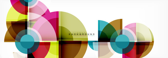 Abstract background bright circles geometric design