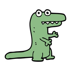 cartoon doodle crocodile