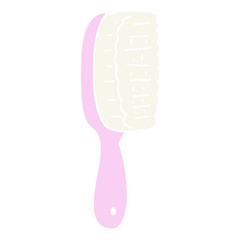 flat color illustration of a cartoon brush