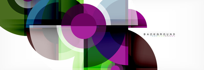 Obraz premium Abstract background bright circles geometric design