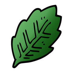 cartoon doodle tree leaf