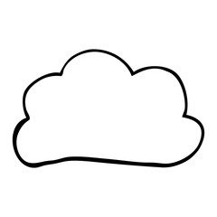 line drawing cartoon weather cloud