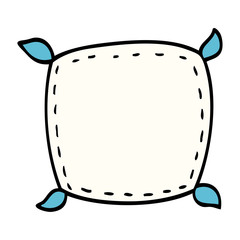 cartoon doodle plain cushion