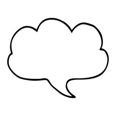 line drawing cartoon expression bubble