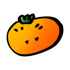 cartoon doodle citrus orange