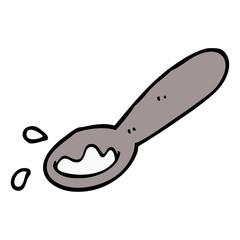 cartoon doodle ladle of food