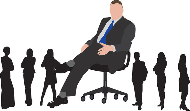 capo ufficio con collaboratori 