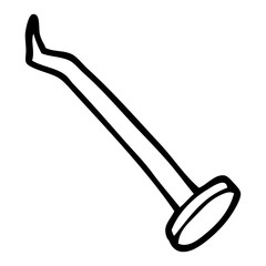 line drawing cartoon nail