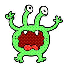 cartoon doodle monster
