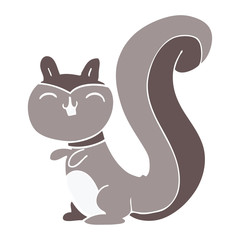 cartoon doodle happy squirrel