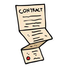 cartoon doodle complicated contract