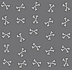 Crossed bones texture on gray