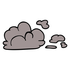 cartoon doodle storm cloud