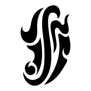 Abstract tribal vector design . black tribal vector isolated on white background. Tribal tattoo creative vector design