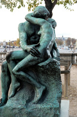  Rodin statue in Tuileries Gardens and Place de la Concorde  Paris  France © wjarek