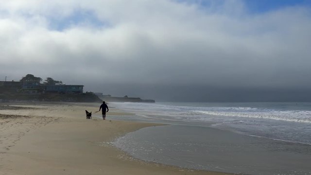 Santa Cruz, Powell Beach on the northern Monterey Bay in Santa Cruz County, California, USA, circa June 2017