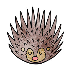 cartoon doodle spiky hedgehog