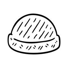 line drawing cartoon winter hats