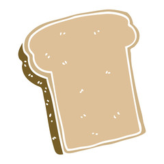 cartoon doodle slice of bread