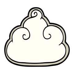 cartoon doodle cloud symbol