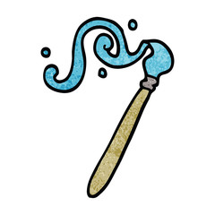 cartoon doodle paint brush