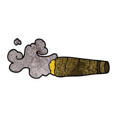 cartoon doodle smoking cigar
