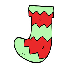 cartoon doodle christmas stocking