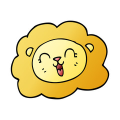 cartoon doodle lion