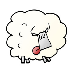 cartoon doodle funny sheep
