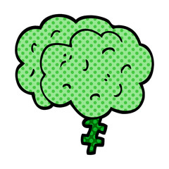 cartoon doodle brain