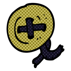 cartoon doodle button