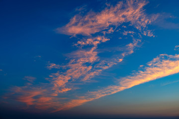 Cirrus clouds at dawn