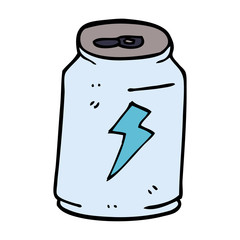 cartoon doodle can of energy drink